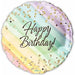 Pastel Happy Birthday Round Foil Balloon, 18 Inch