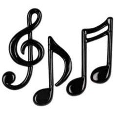 Molded Plastic Musical Note Decorations, 3 Pack