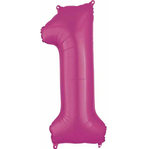 34-Inch Pink Number 1 Foil Balloon