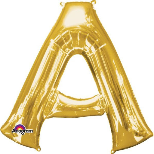 Gold Letter A Balloon, 16 Inch