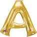 Gold Letter A Balloon, 16 Inch