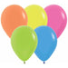 Sempertex 5-Inch Assorted Neon Latex Balloons, 50-Pack