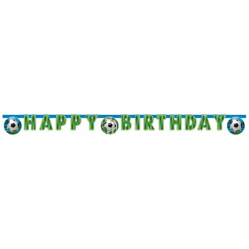 Soccer Fans Happy Birthday Paper Die-Cut Banner