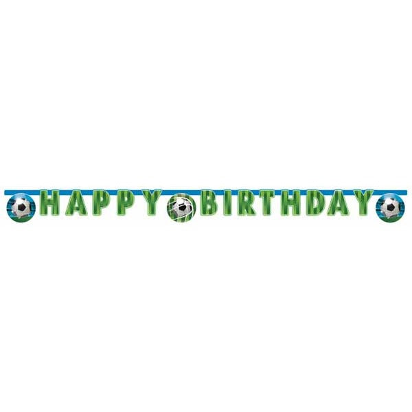 Soccer Fans Happy Birthday Paper Die-Cut Banner