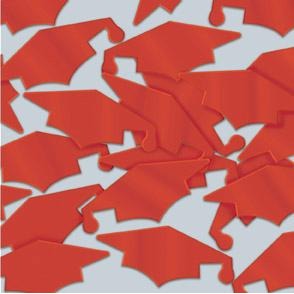 Red Graduation Cap Fanci-Fetti Confetti, 1 oz