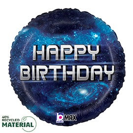 Birthday Galaxy 18-Inch Round Balloon