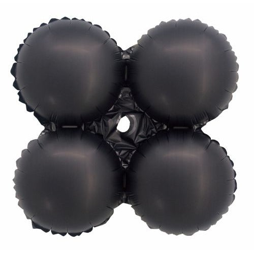 17-Inch Matte Black Foil Quad Balloon