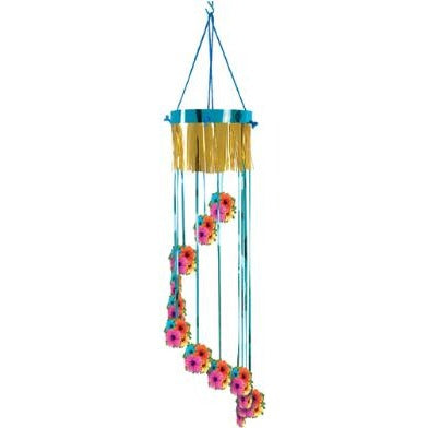 Hibiscus Shimmering Spiral Hanging Decoration, 1 Pack