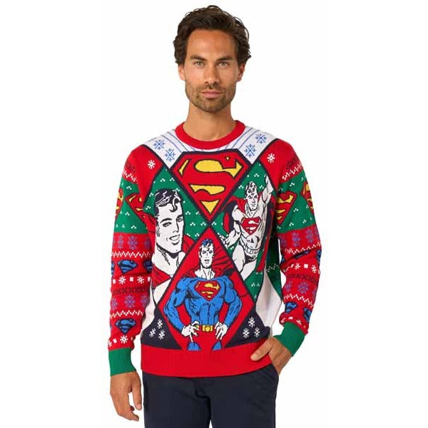 Suitmeister Superman Christmas Sweater, Large