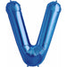 34-Inch Blue Letter V Balloon