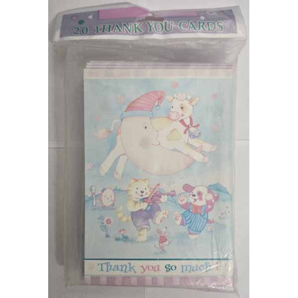 Nursery Rhymes Baby Shower Thank You Cards, 20 Count