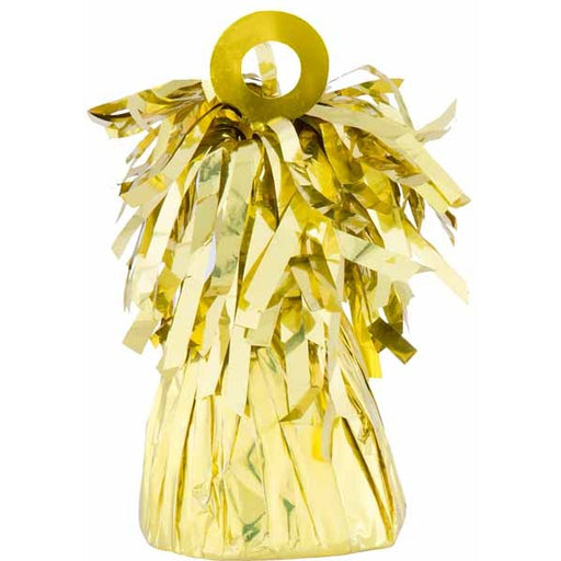 Yellow Foil Fringe Balloon Weight, 6 oz