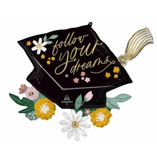 Follow Your Dreams 30-Inch Graduation Foil Balloon