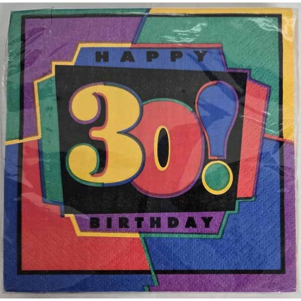 Aged to Perfection 30th Birthday Beverage Napkins, 16 Count