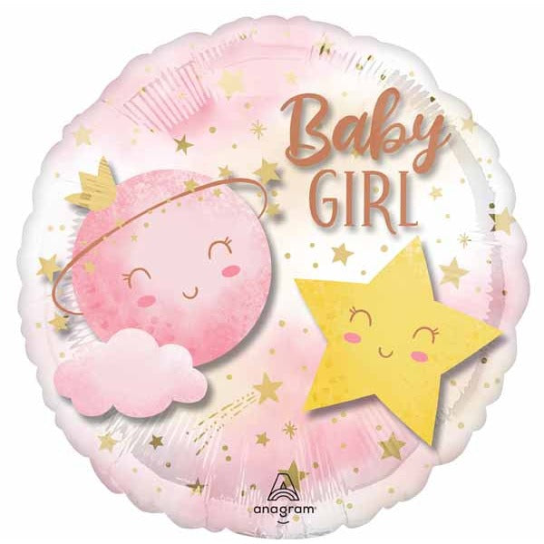 Little Moon Girl 15" Panoramic Foil Balloon