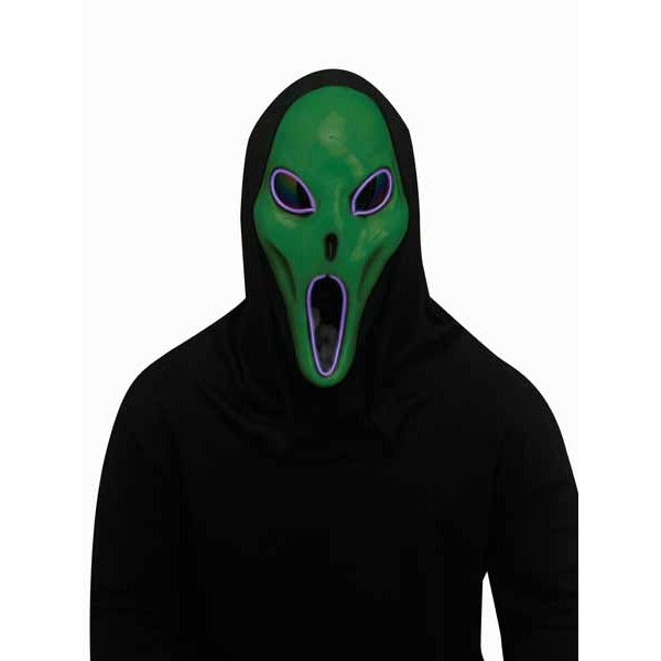 Alien Spawn Adult Green Light-Up Mask
