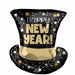 Happy New Year Top Hat Bash 24-Inch Foil Balloon