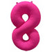 DecoChamp 34-Inch Neon Pink Number 8 Balloon