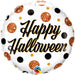 18-Inch Halloween Sparkly Dots Round Foil Balloon