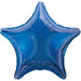 19-Inch Blue Dazzler Holographic Star Foil Balloon