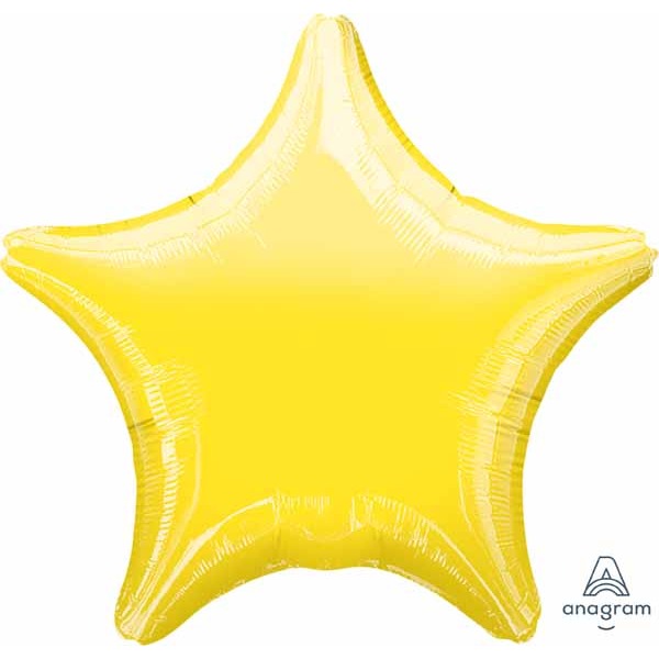 19 Inch Metallic Yellow Star Foil Balloon