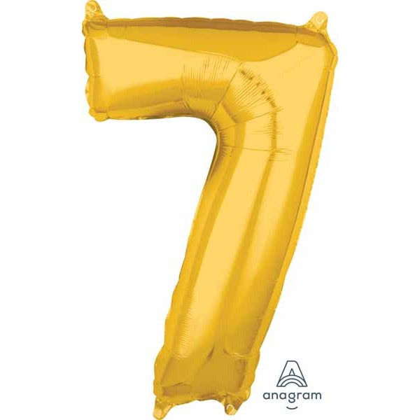 26 Inch Gold Number 7 Balloon