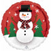 Smiley Snowman 18-Inch Round Foil Balloon