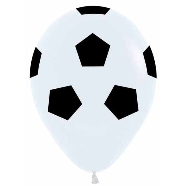 Sempertex 5-Inch White Soccer Ball Latex Balloons, 50 Count