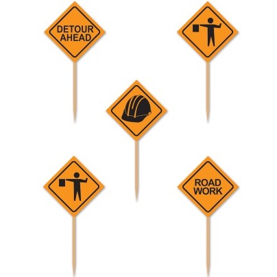 CONSTRUCTION SIGN 2.5" PICKS 50/PKG