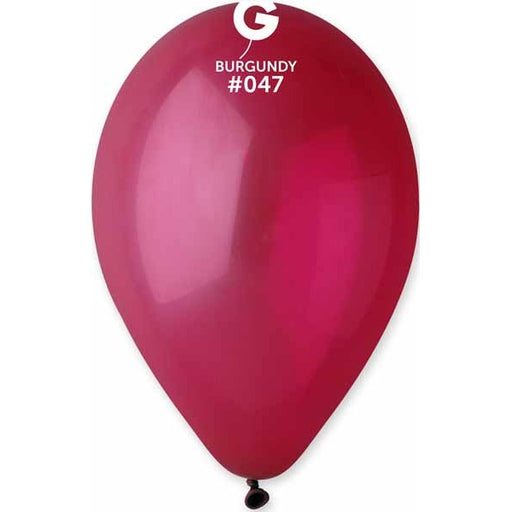 Gemar 12-Inch Burgundy Latex Balloons #047, 50 Pack