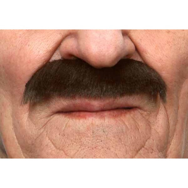 Dark Brown Costume Moustache, 9 cm