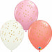 11-Inch Boho Speckled Dots Latex Balloons, 50 Pack