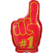 Number 1 Finger Shaped Foil Balloon, 37 Inch