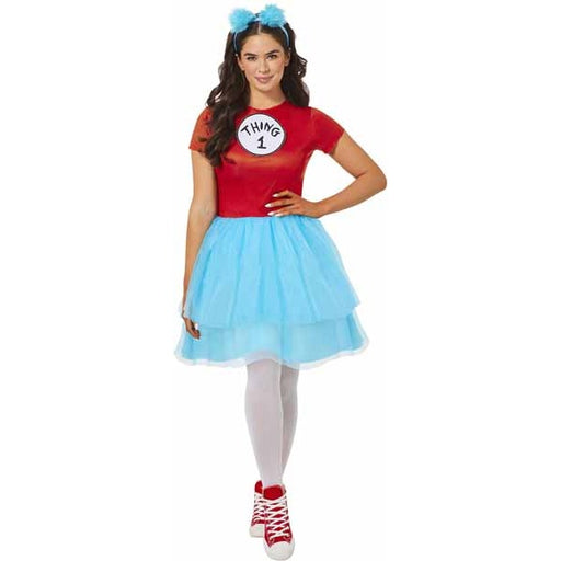 Dr. Seuss Thing Costume Dress, Adult Large