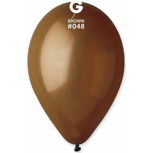 Gemar 12-Inch Brown Latex Balloons #048, 50 Count