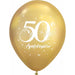 Gold “50e Anniversaire” 12-Inch Latex Balloons, 50 Pack