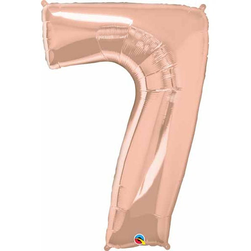 Ballon chiffre 7 en or rose de 34 pouces
