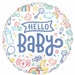 Hello Baby Sweet 18-Inch Round Foil Balloon