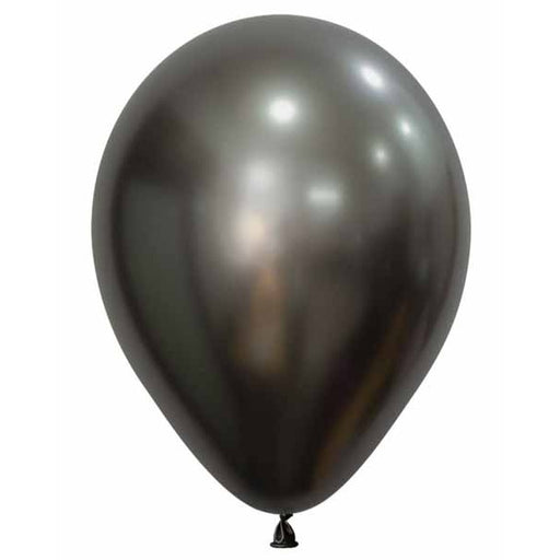 Sempertex 5-Inch Silk Midnight Grey Latex Balloons, 50 Pack
