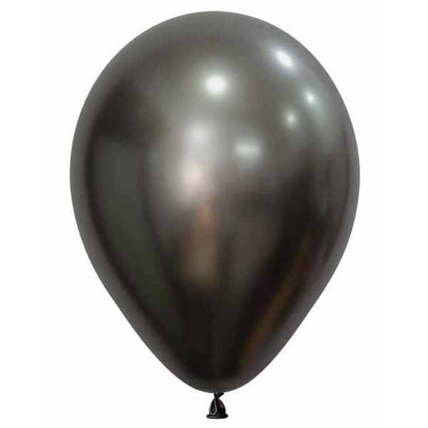 Sempertex 5-Inch Silk Midnight Grey Latex Balloons, 50 Pack
