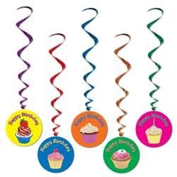Happy Birthday Hanging Whirl Decoration, 40 Inches