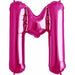 34-Inch Magenta Letter M Balloon