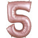 34 Inch Rose Gold Number 5 Balloon