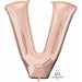 16" Rose Gold Letter V Balloon