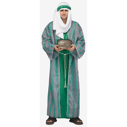 Adult Green Wise Man Costume with Headdress