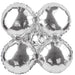 8-Inch Silver Foil Quad Balloon
