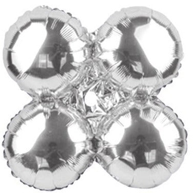 17 Inch Silver Foil Quad Balloon