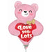 Love You Bear Hugs Mini Shape Foil Balloon