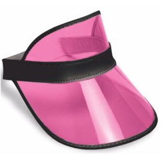 Adjustable Clear Cerise Plastic Dealer Visor