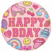 Prima Girl Patches 18 Inch Round Birthday Foil Balloon